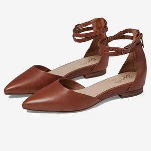 Saychelles What A Girl Wants Women’s  Flats W/ankle Straps Rich Brown Leather